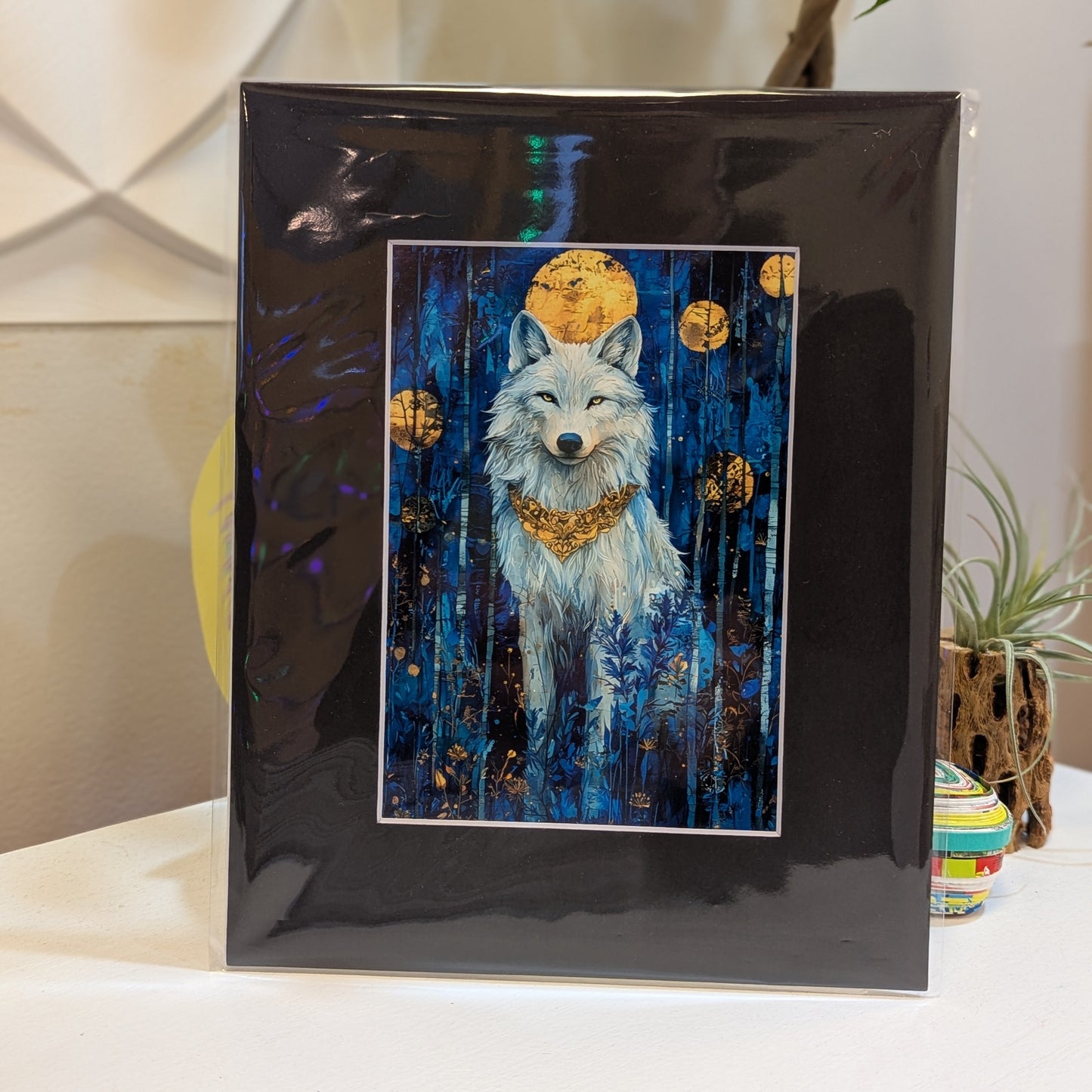 Royal White Wolf  8 x 10"