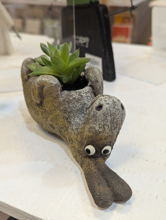 Donkey Planter w/ Potted Plants