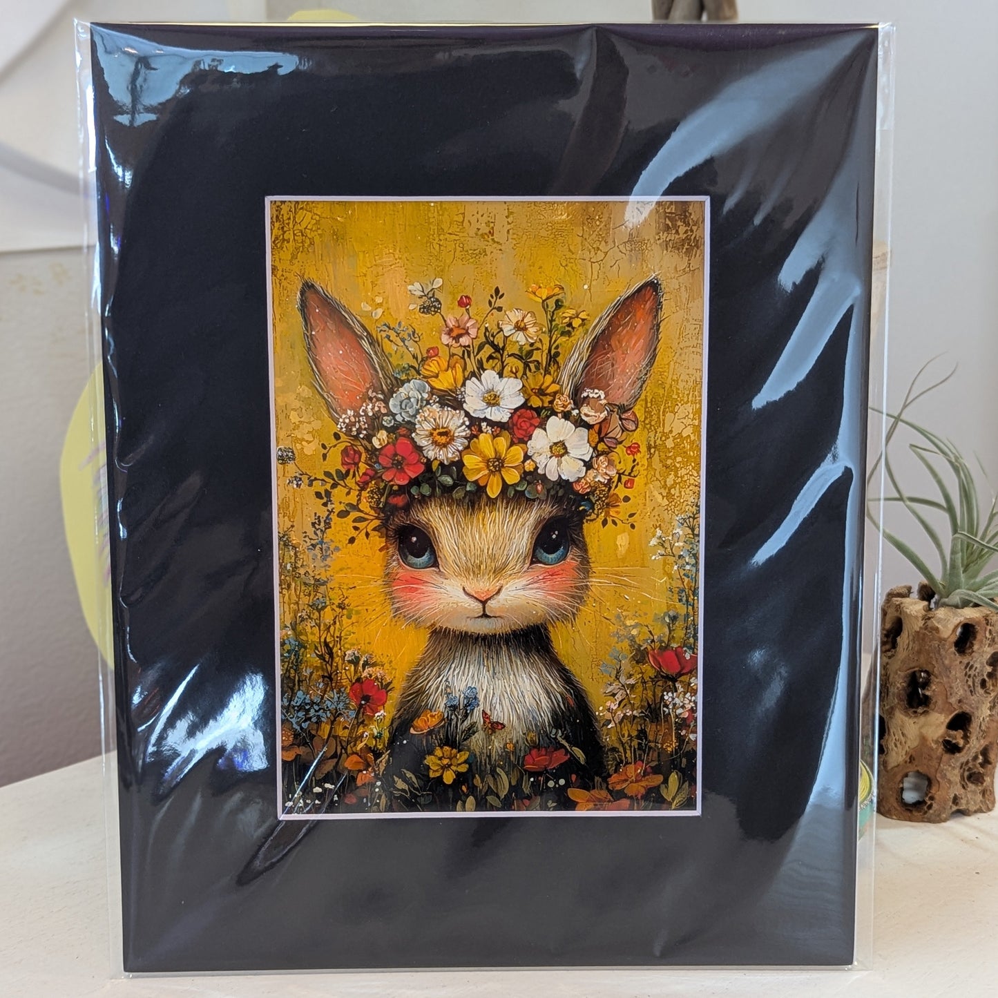 Sweet Flower Bunny  8 x 10"