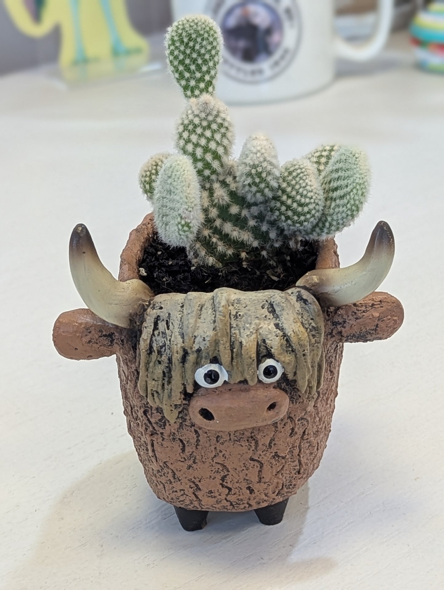 Highland Cow Blobhouse Planter