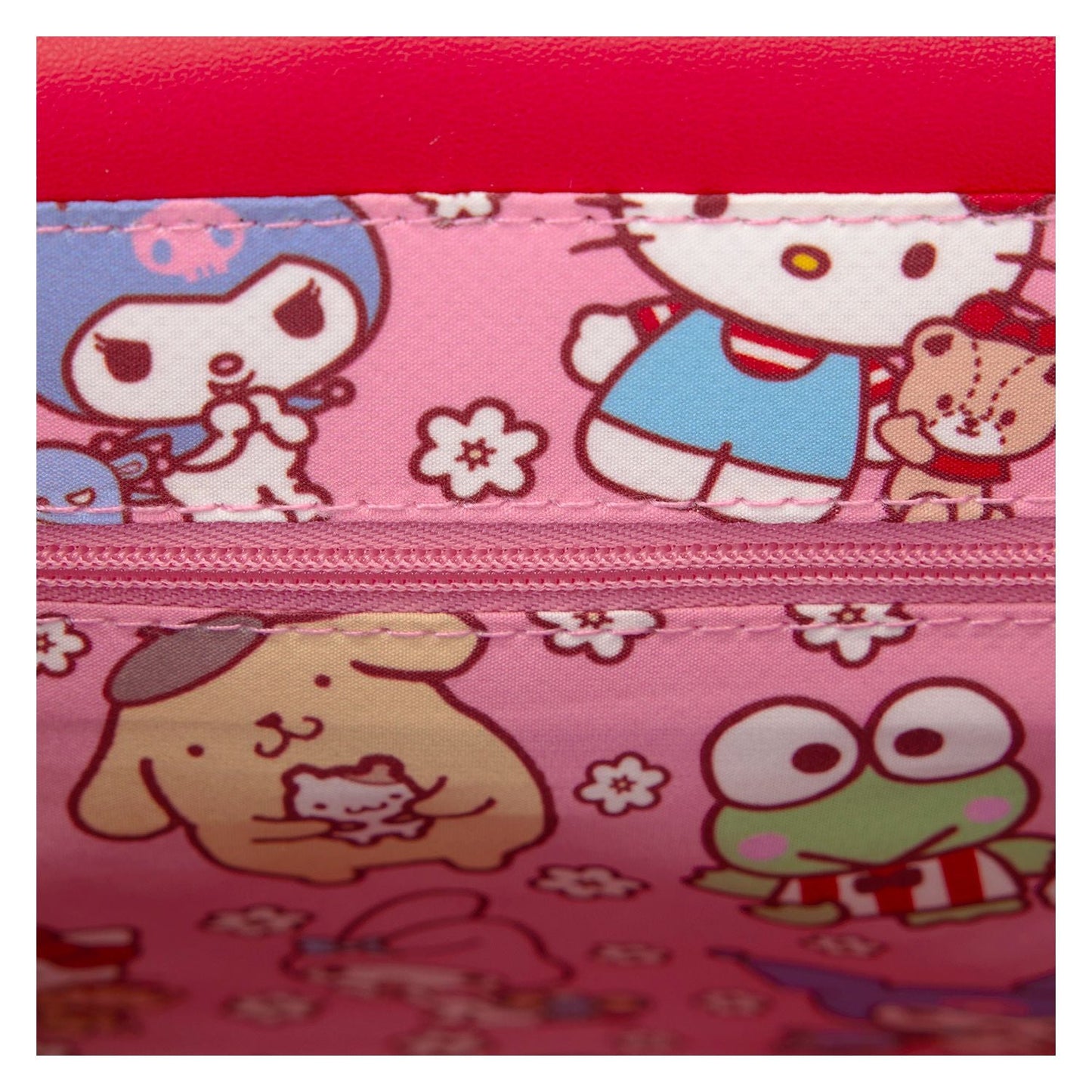 Sanrio Hello Kitty & Friends Color Block Floral Crossbody Bag by Loungefly