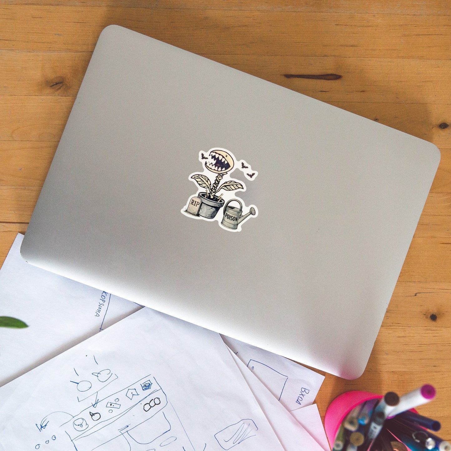 Skeleton Venus Flytrap Sticker
