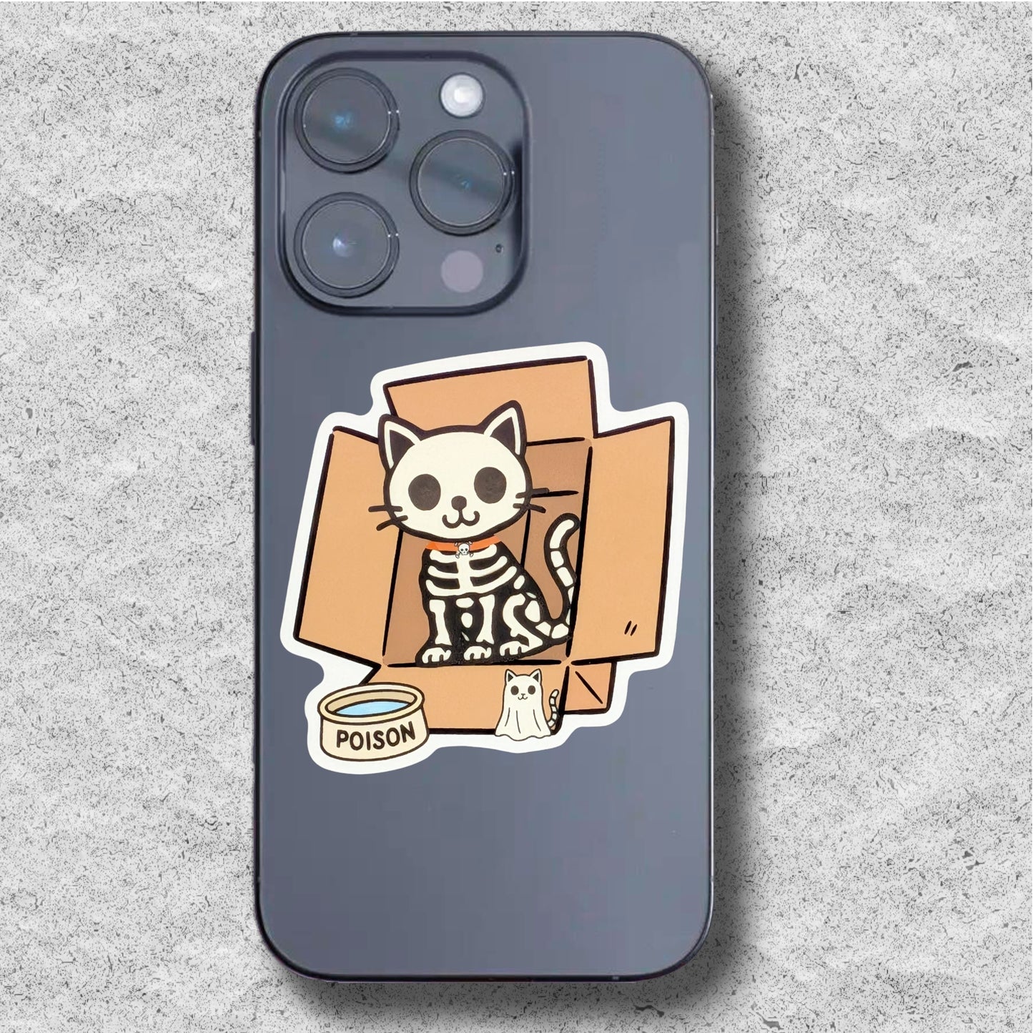 Kitty Skeleton Sticker