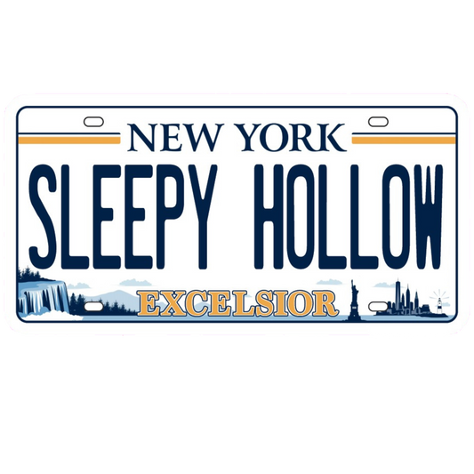 Sleepy Hollow License Plate Sticker - Large