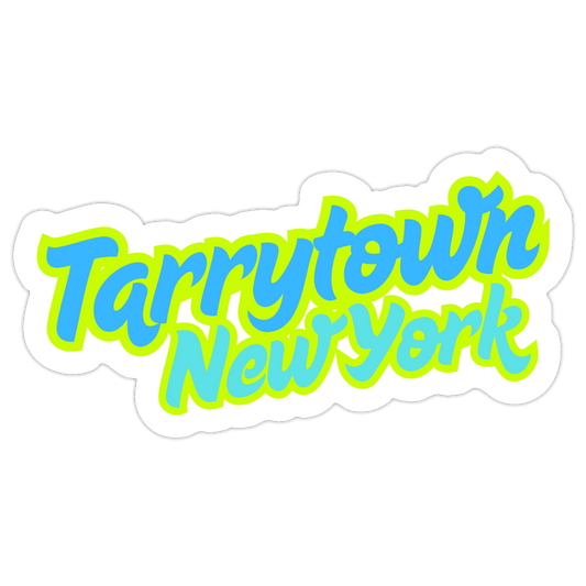 Tarrytown New York Sticker Blue/Yellow