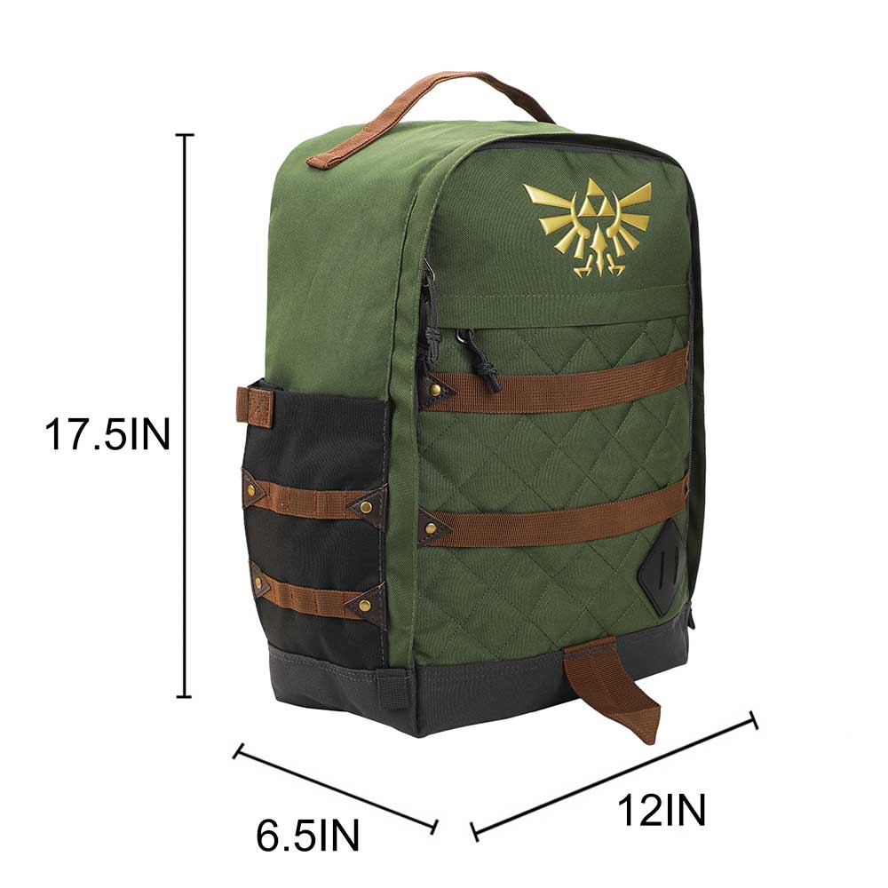 The Legend Of Zelda Hyrule Crest 17" Green adult Backpack