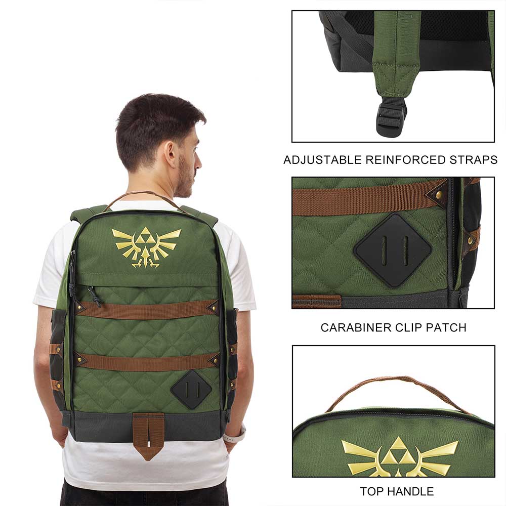 The Legend Of Zelda Hyrule Crest 17" Green adult Backpack