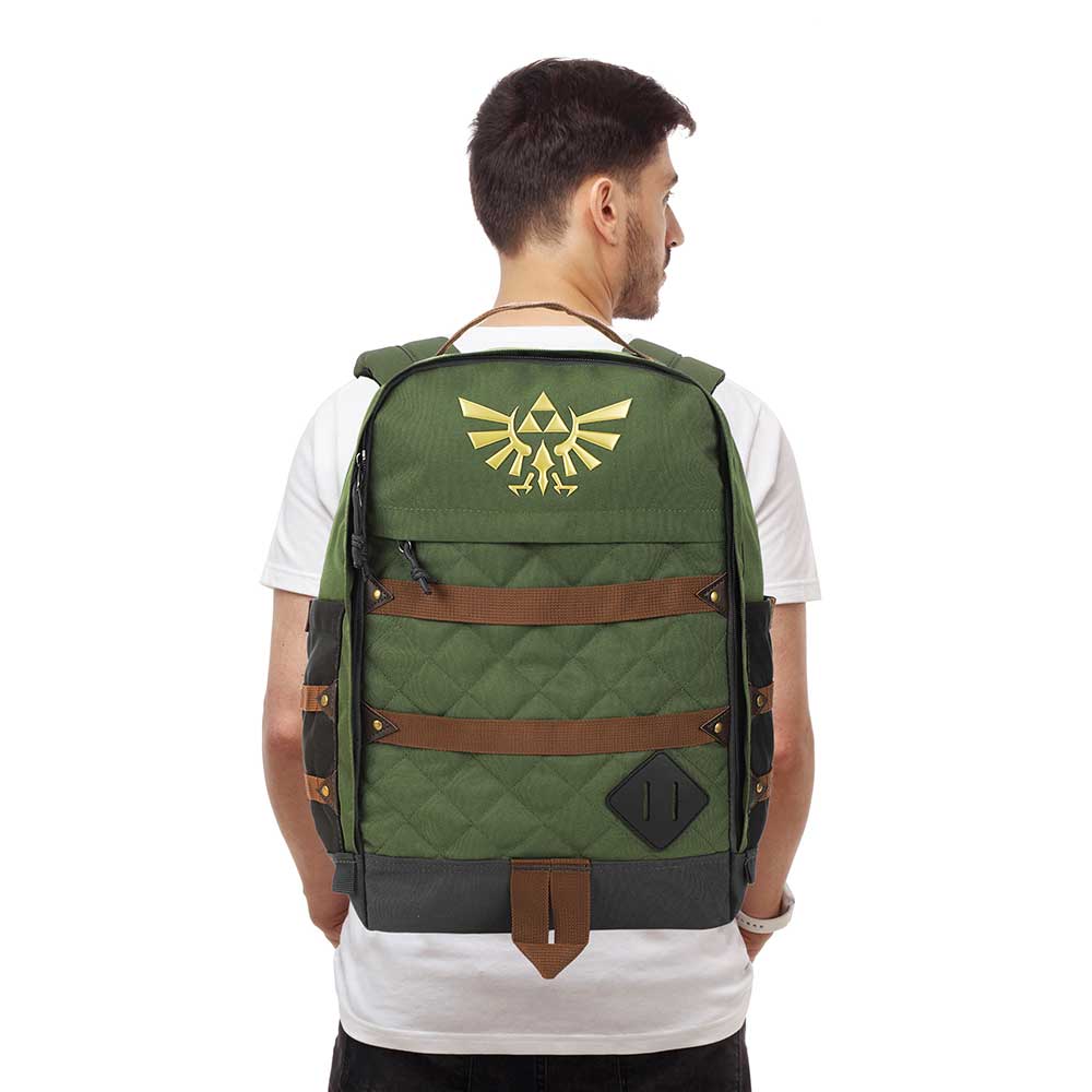 The Legend Of Zelda Hyrule Crest 17" Green adult Backpack