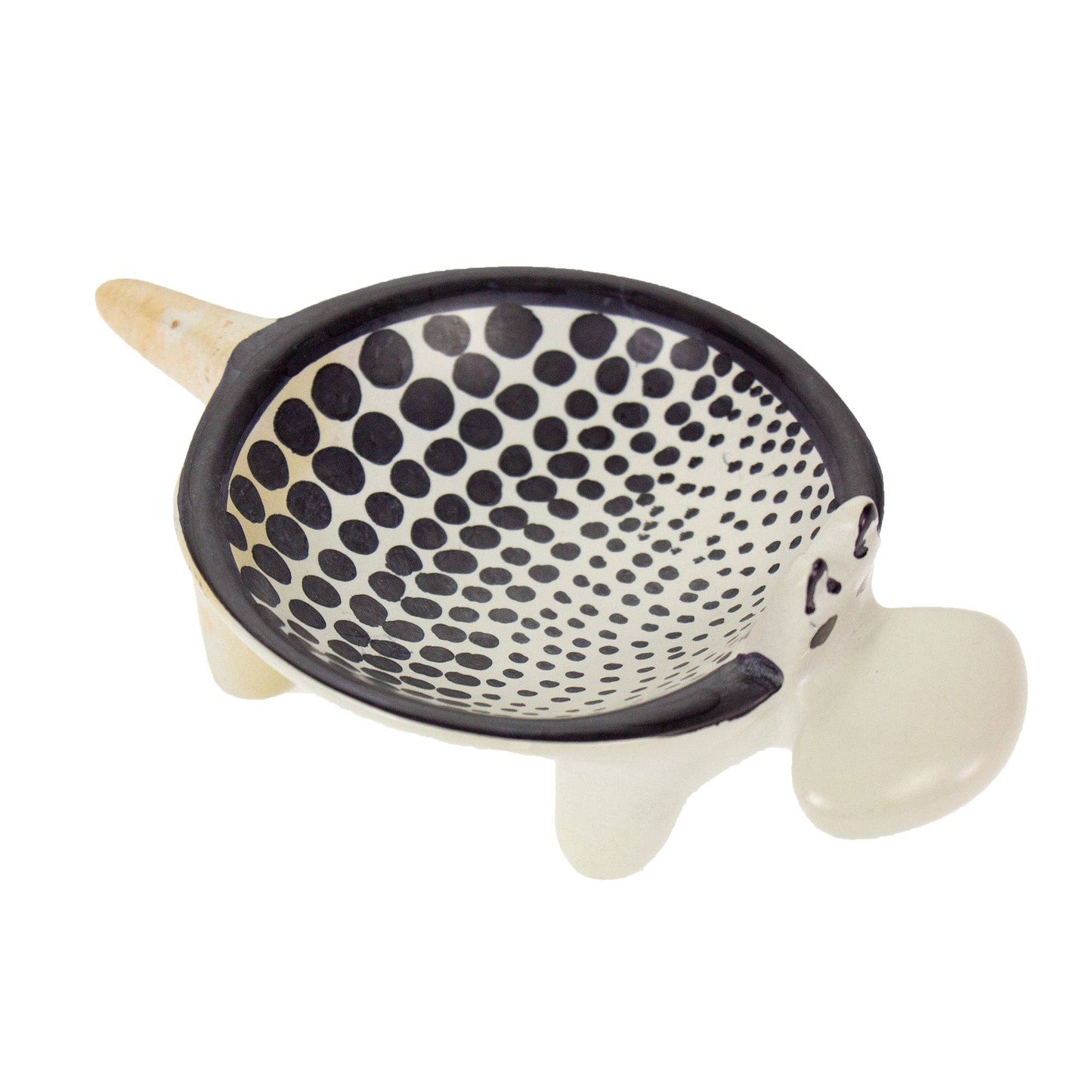 Soapstone Hippo Bowl with Black Accents