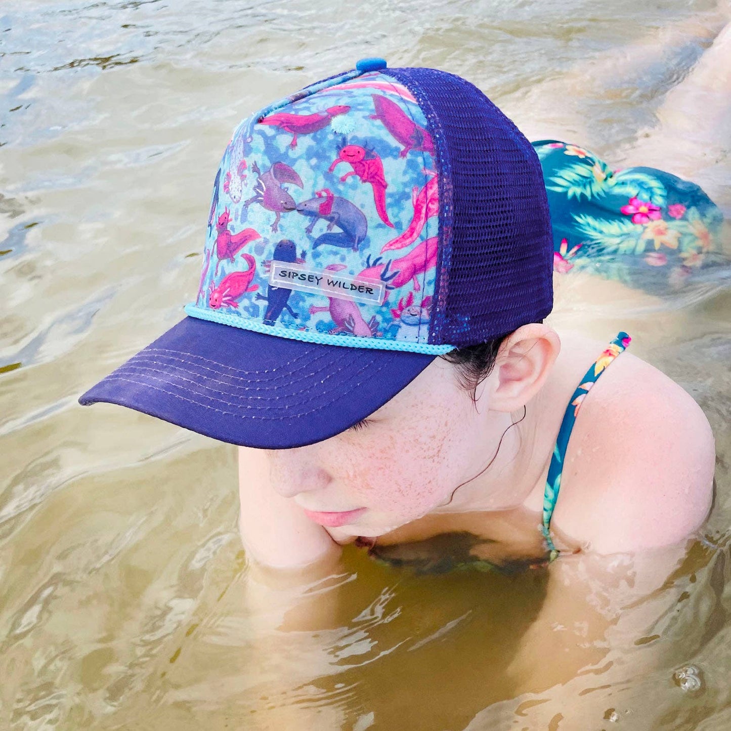 Youth Axolotls Recycled Trucker Hat