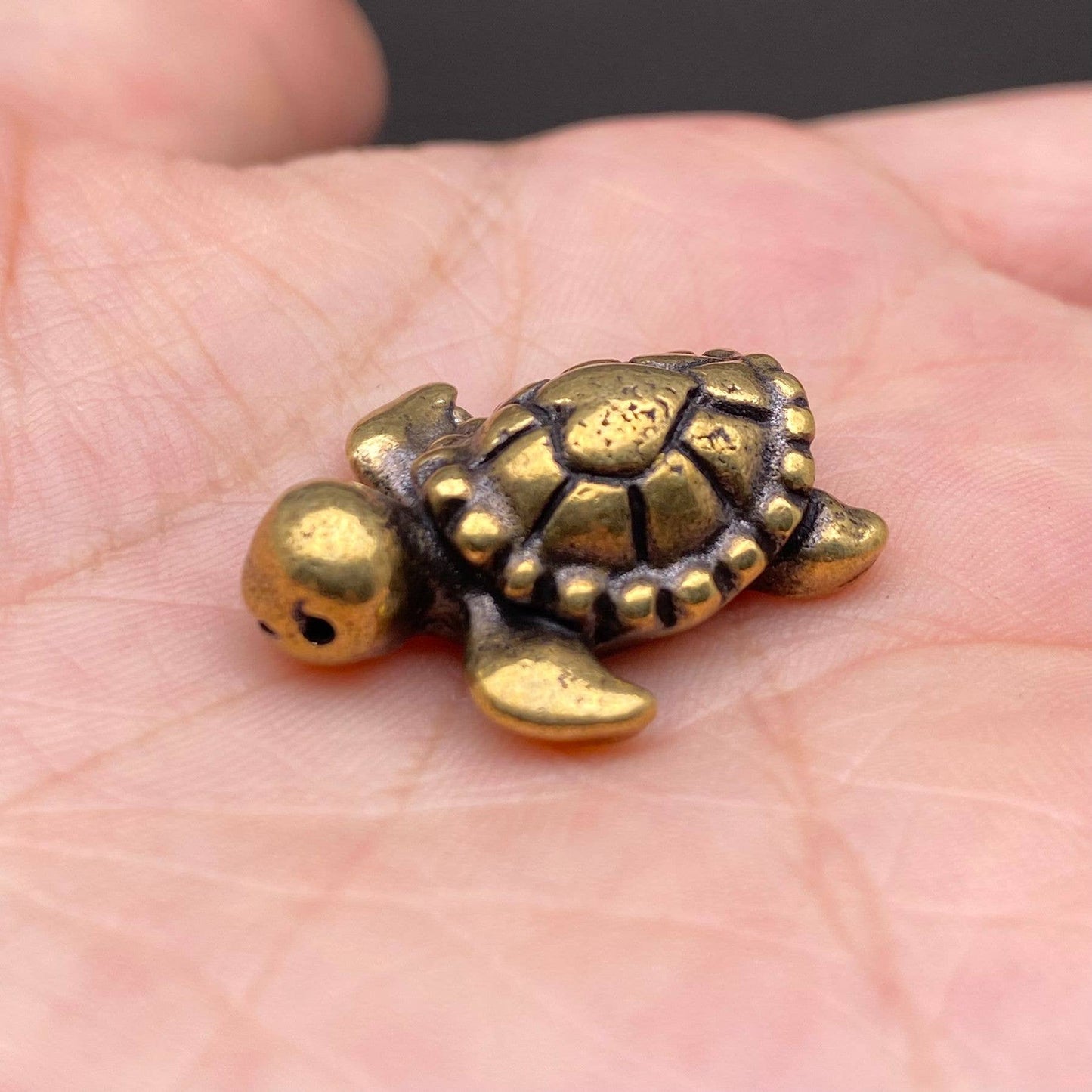 Brass Mini Turtle Figurine