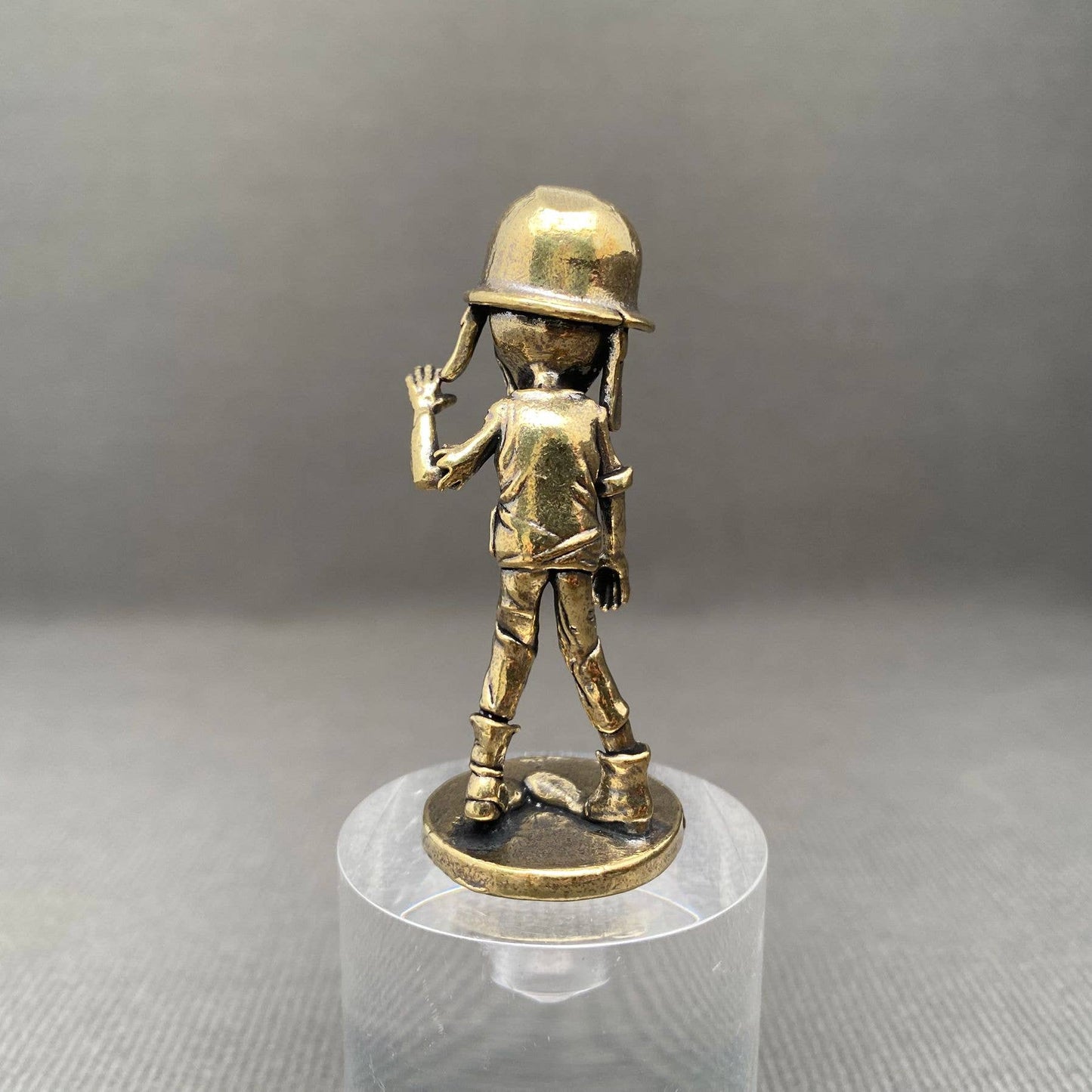 Brass Zombie Soldier Figurine