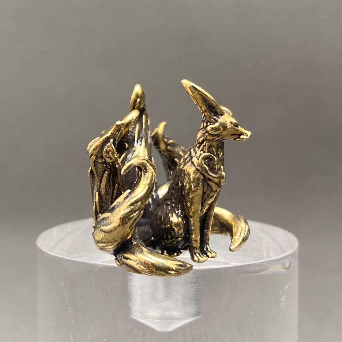 Brass 7 Tails Fox Figurine