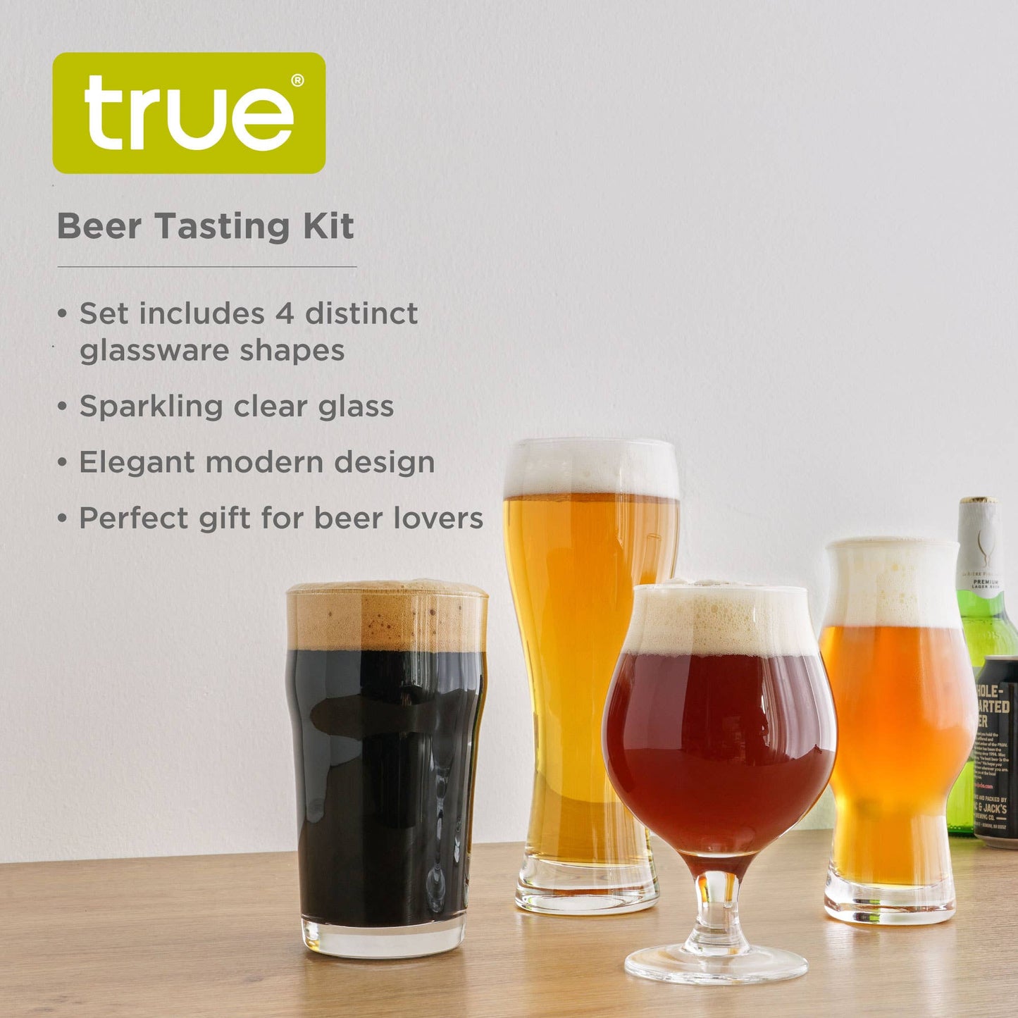 Craft Beer Tasting Glasses Kit - Set of 4