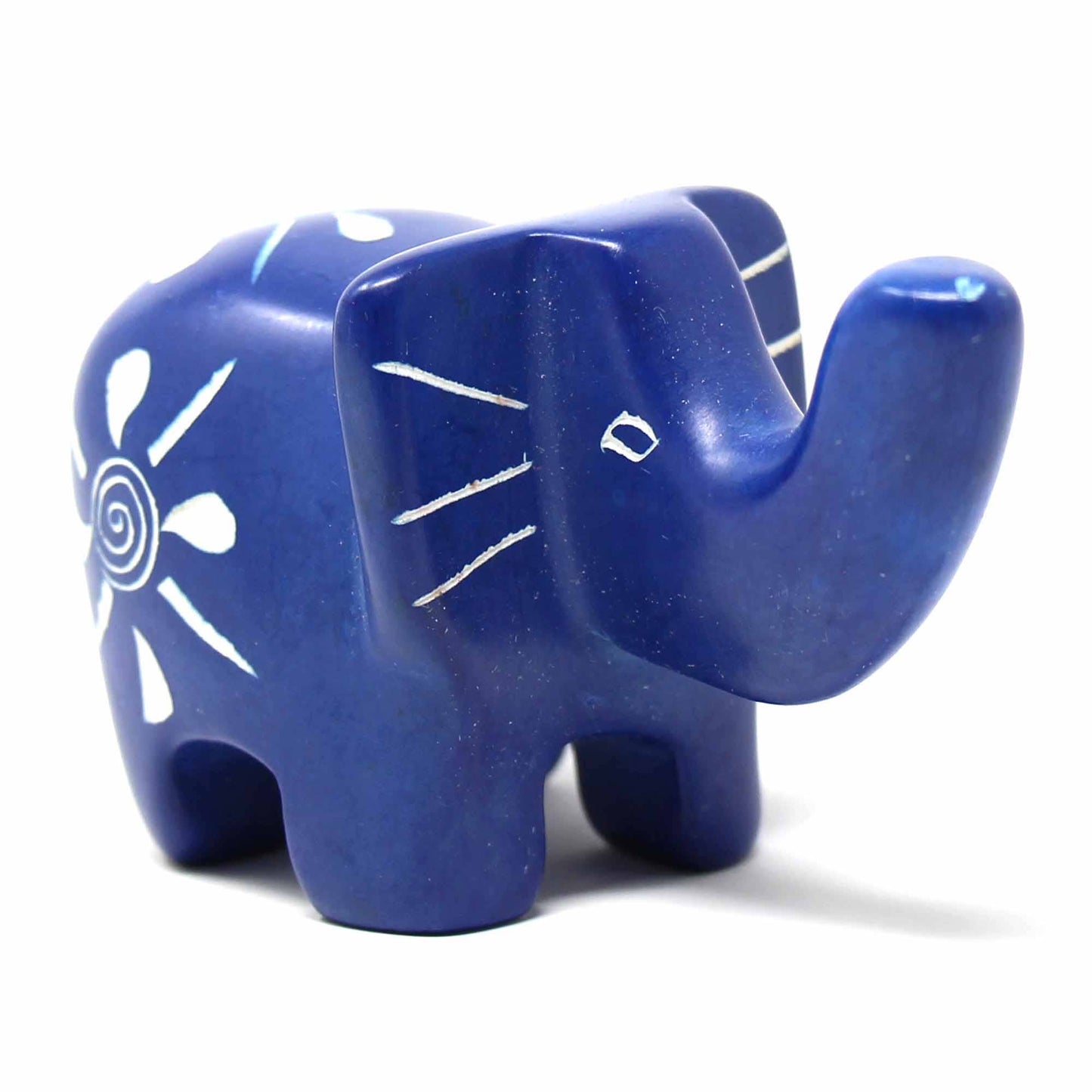 Dark Blue Soapstone Elephant