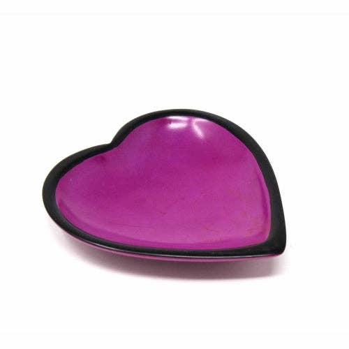 Fuchsia Soapstone Heart Bowl