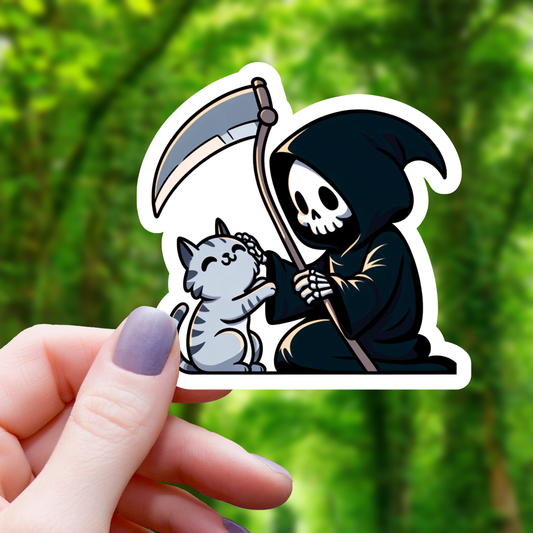 Reaper Petting Cat Sticker