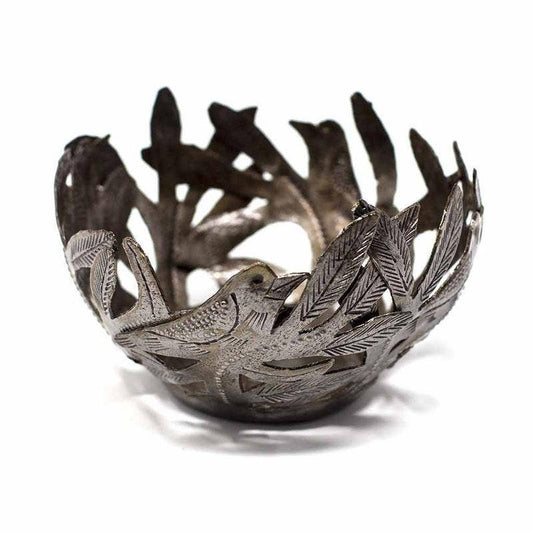 Haitian Metal Drum Bird Bowl