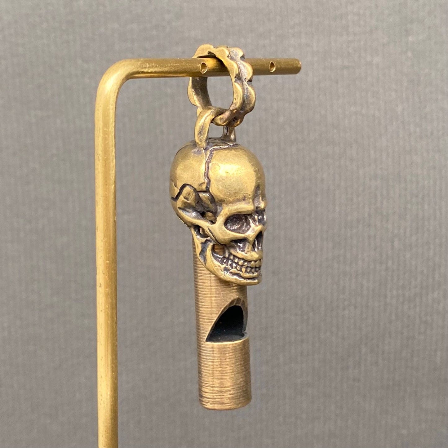 Brass Skull Whistle