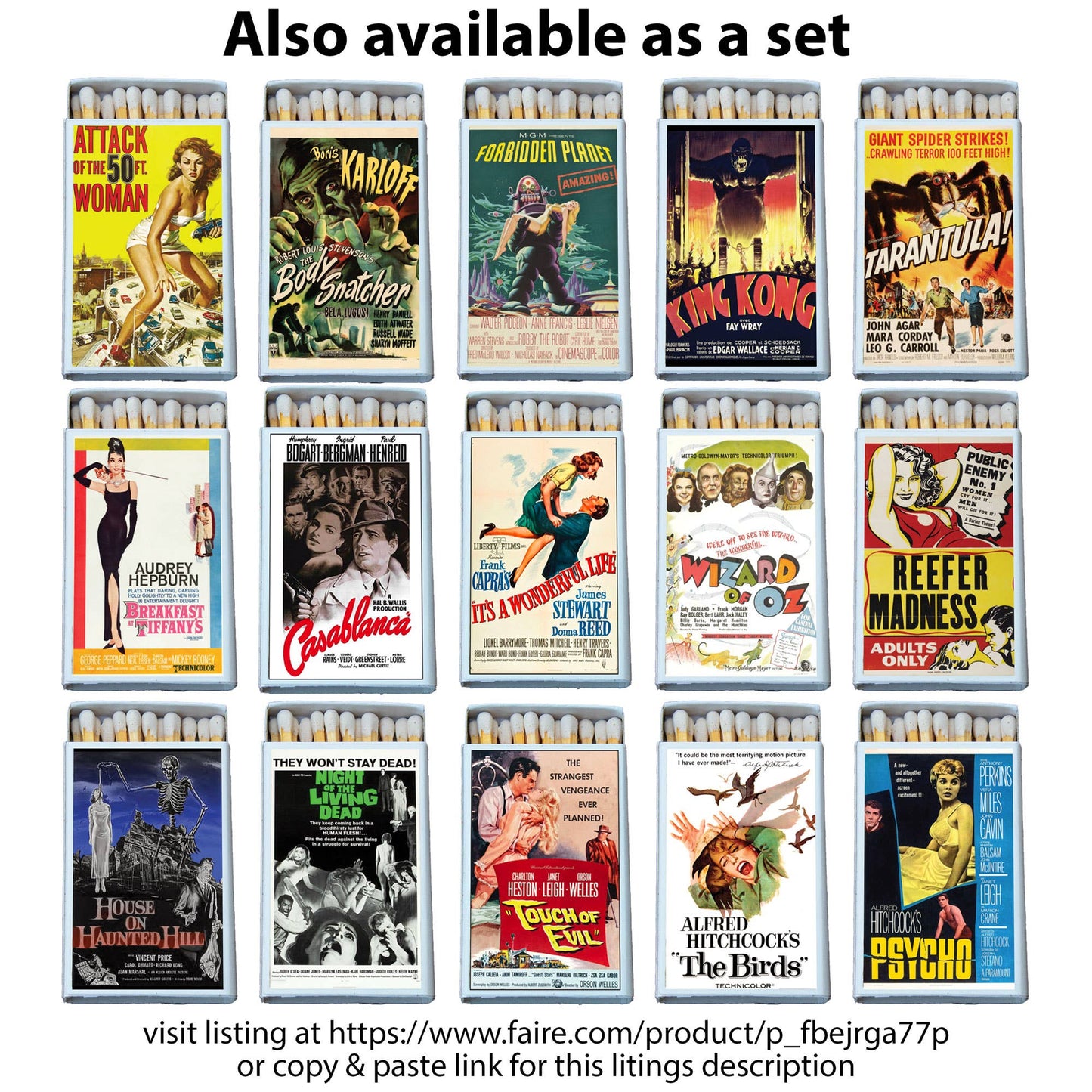 King Kong Movie Poster Decorative Matches