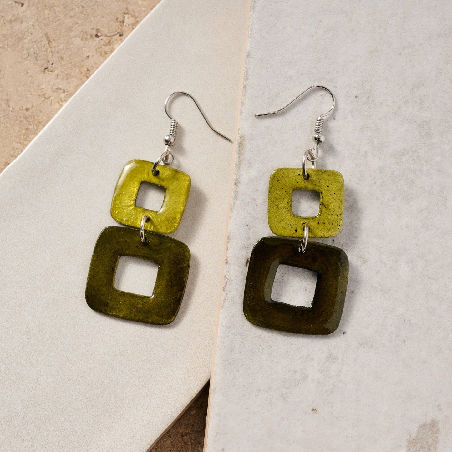 Maja Square Capiz Earrings