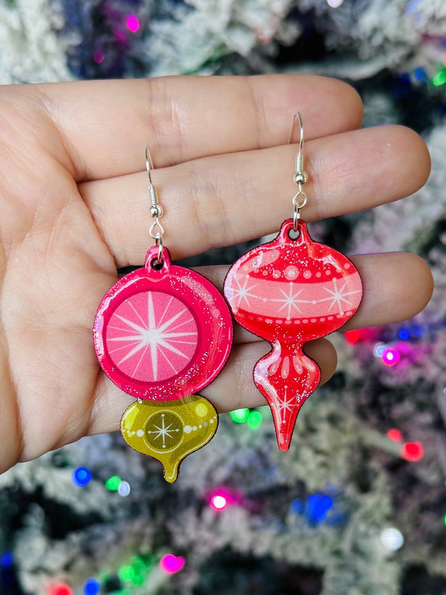 Retro Vintage Ornament Christmas Dangle Earring