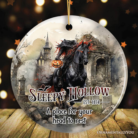 Vintage Sleepy Hollow Headless Horseman Dark and Spooky Ornament