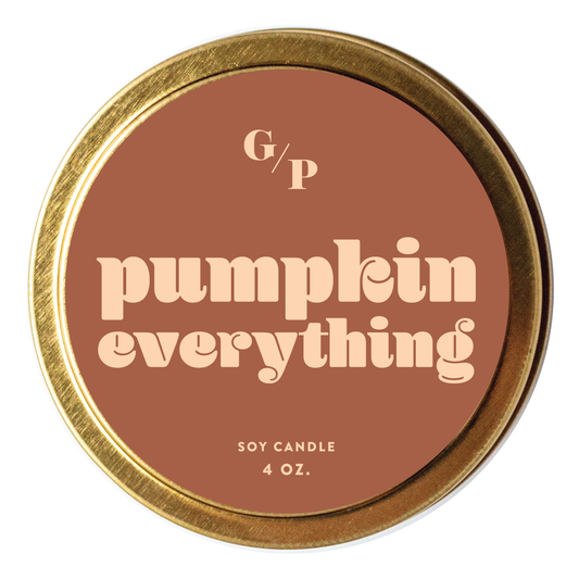 Pumpkin Everything Just Because Candle Tin