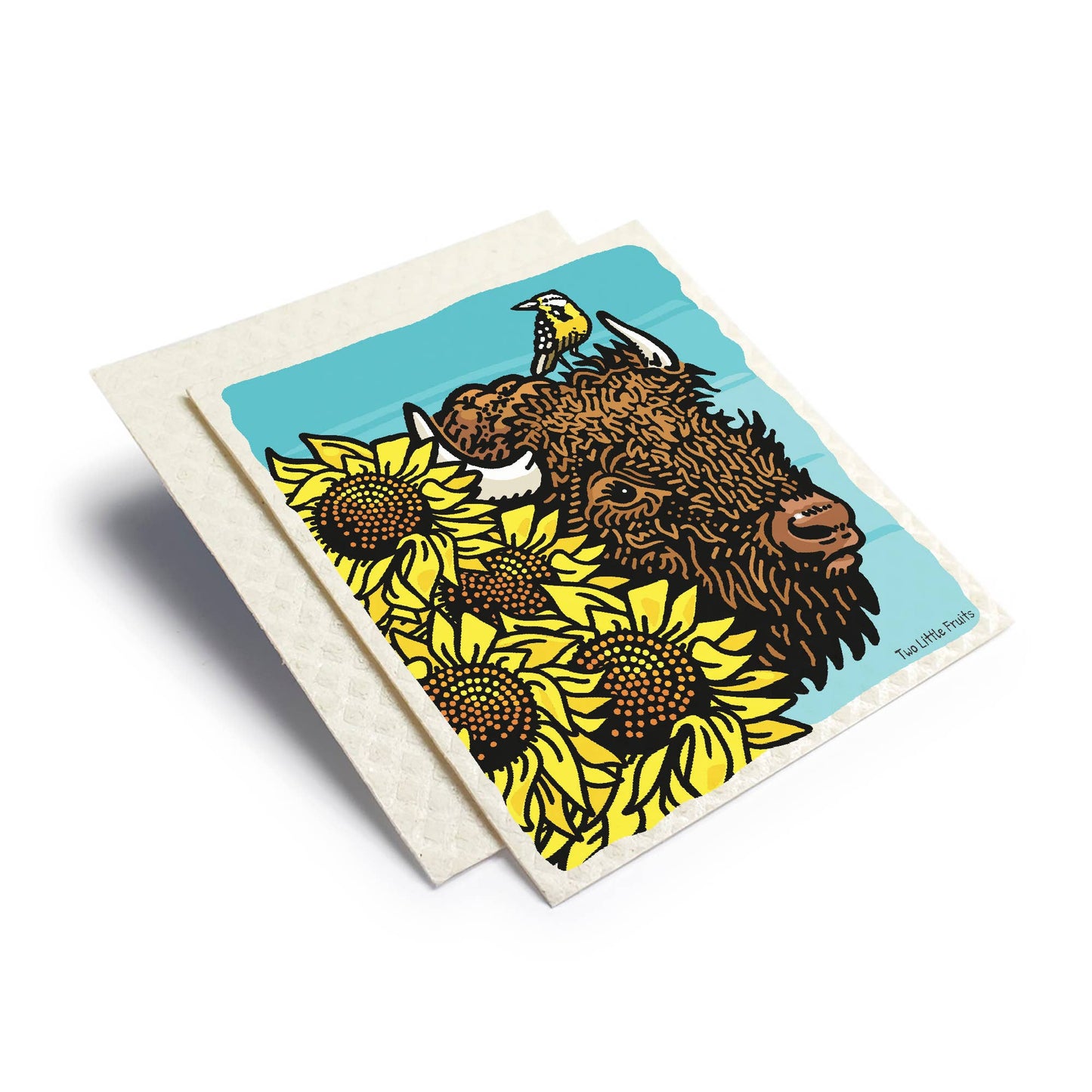 Highland Cow Swedish Dishcloth
