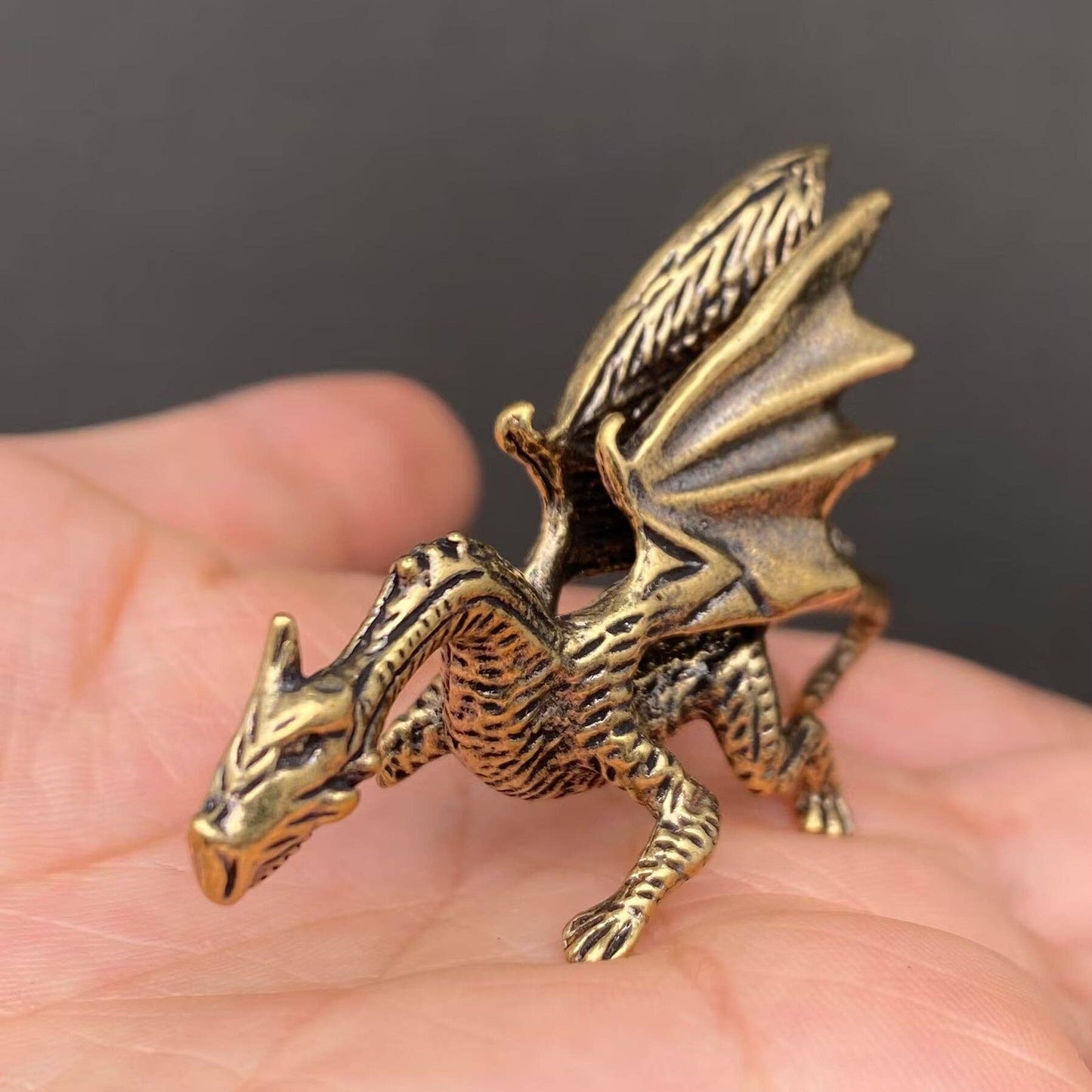 Brass Dragon Figurine