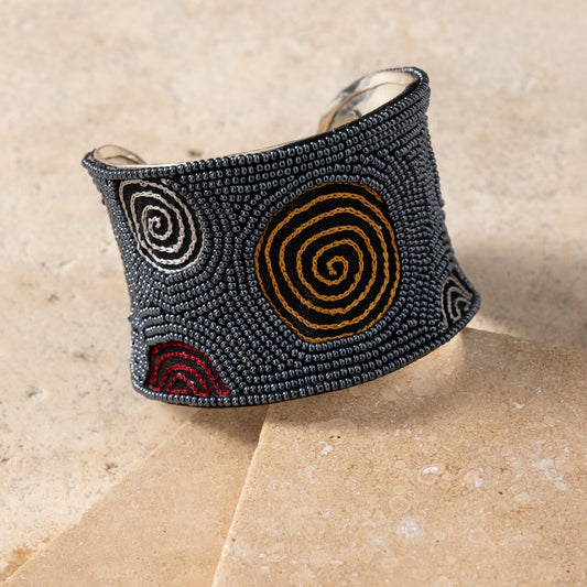 Chakkar Beaded Cuff Bracelet