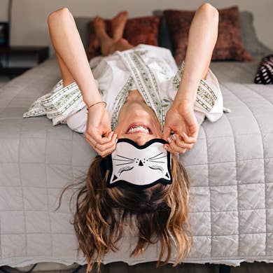 Cat Nap Velvet Sleep Mask