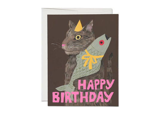 Cat's Delight birthday greeting card