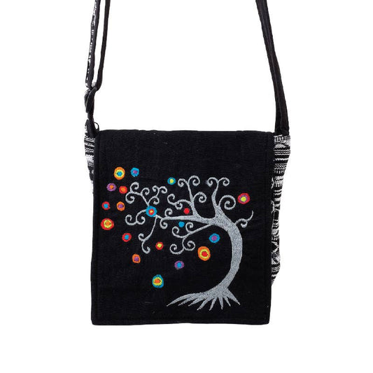 Black Crossbody Tree Of Life Bag