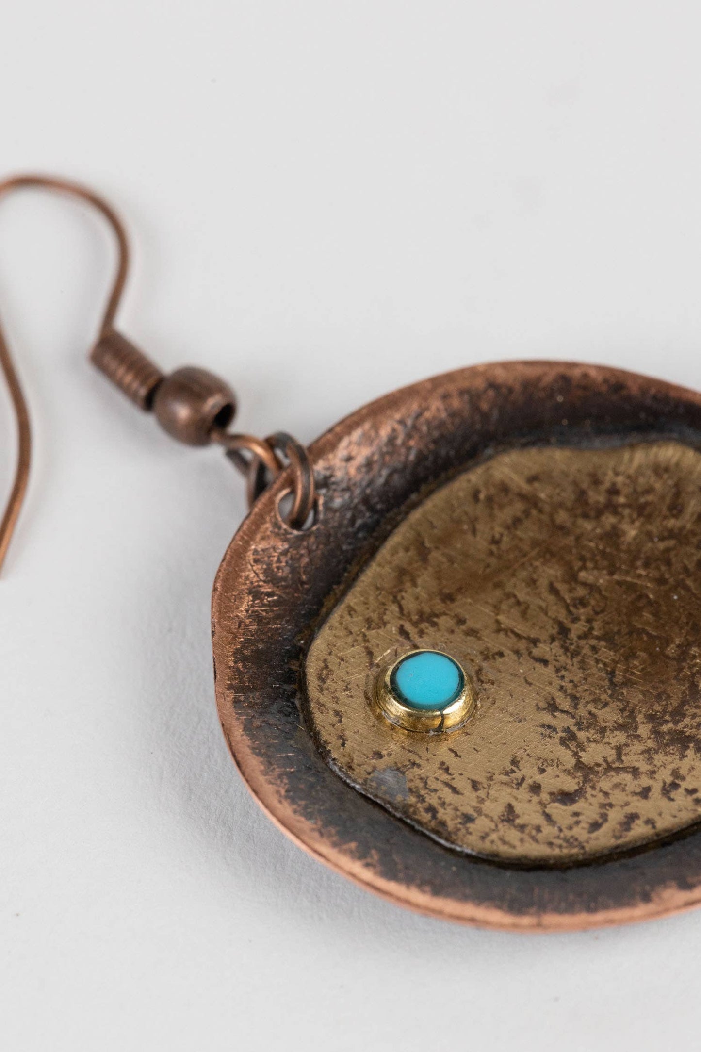 Adrift - Hammered Copper Earrings