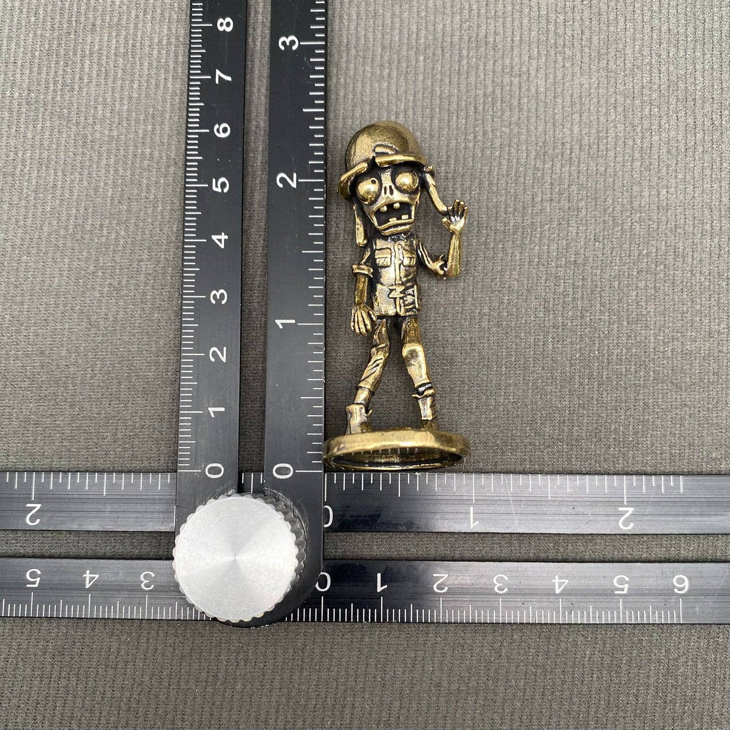 Brass Zombie Soldier Figurine