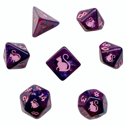 Kitty Clacks: Cheshire  7-set Dice