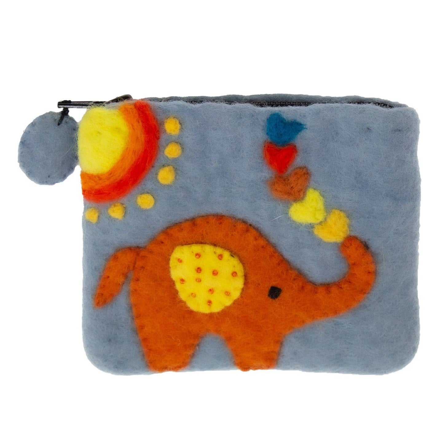 Elephant Felt Zipper Pouch