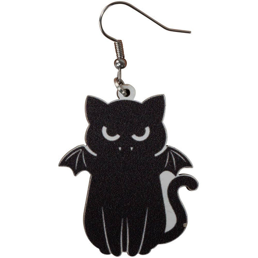 Kitty Bats Wooden Earrings