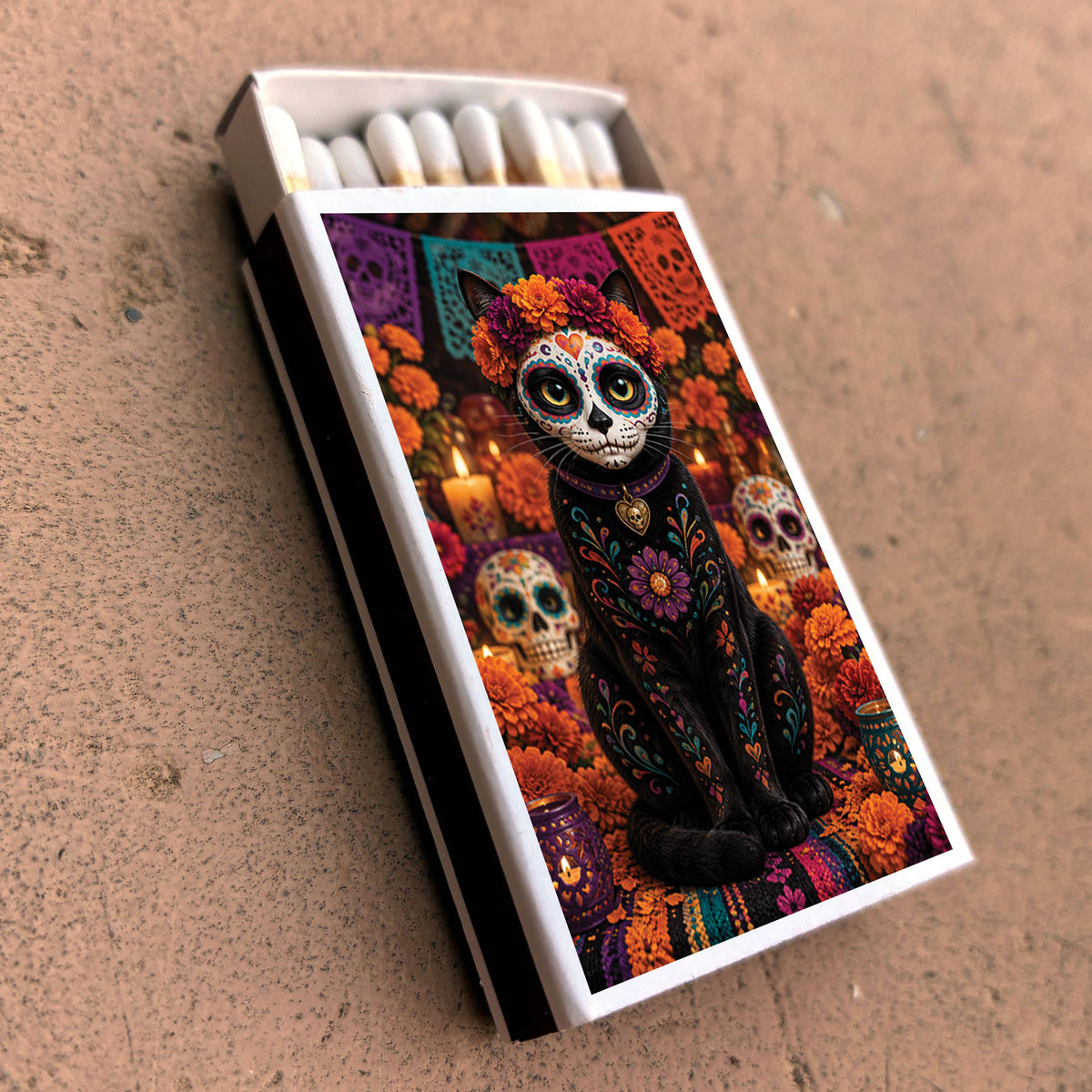 Day of the Dead Cat Matches