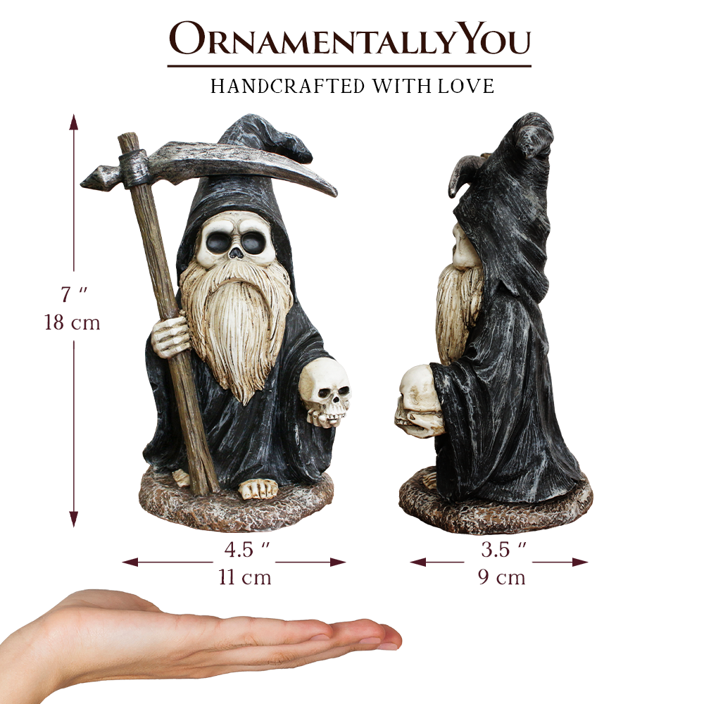 Grim Reaper Gnome Figurine 7" Statue