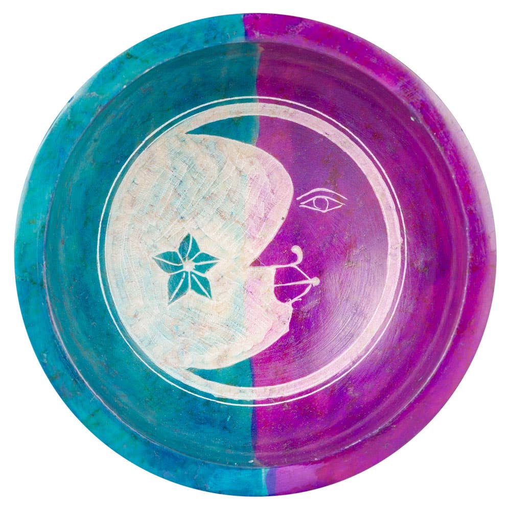 Moon and  Star Soapstone Bowl