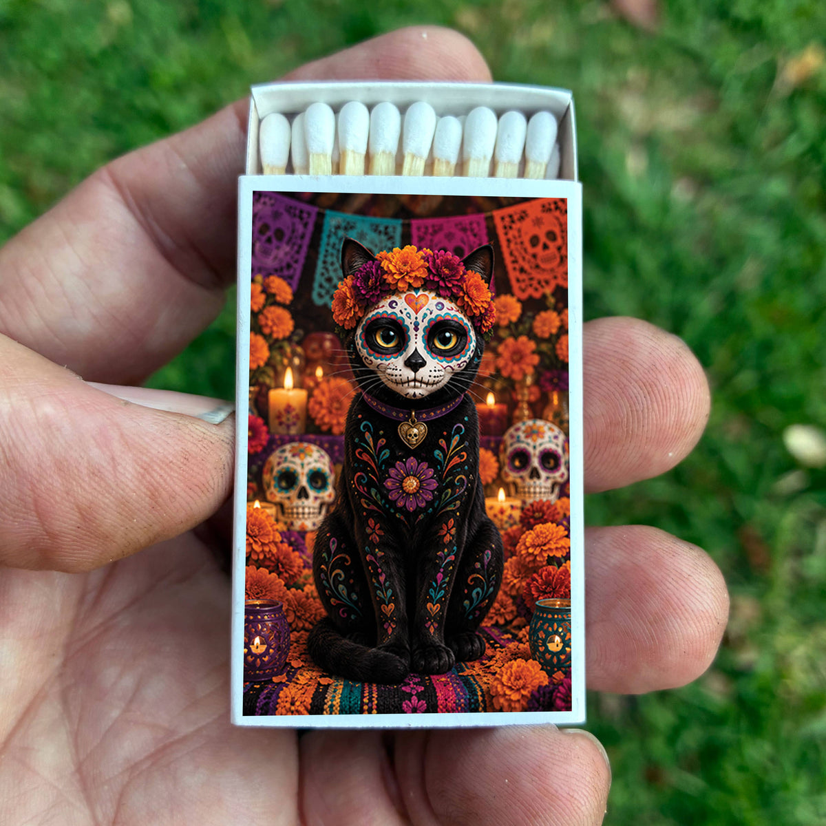 Day of the Dead Cat Matches
