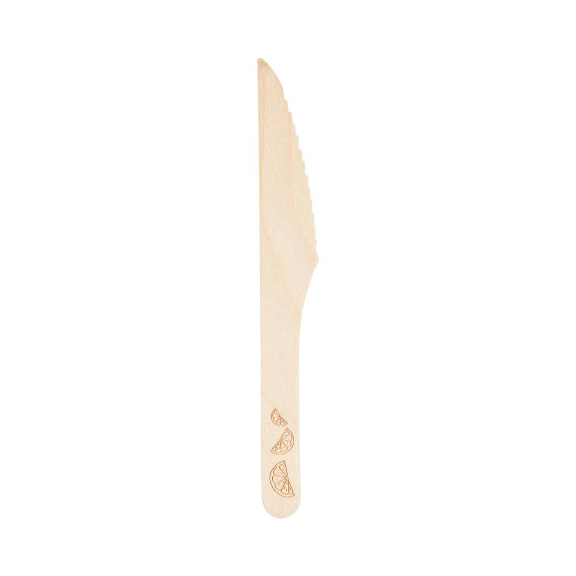 Wooden Eco Cutlery, Lemon Print - 6 Place Settings