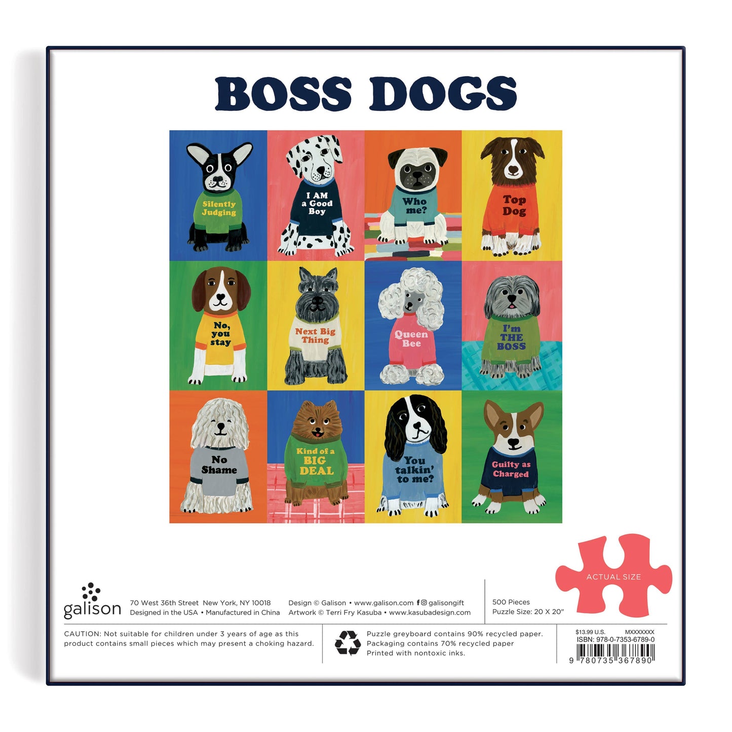 Boss Dogs 500 Piece Family Puzzle