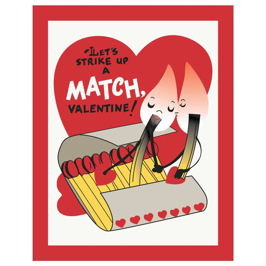 5'' x 7'' Let's Strike Up A Match Valentine Greeting Card