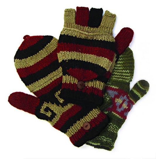 Nepali Fleece Lined Wool Gloves