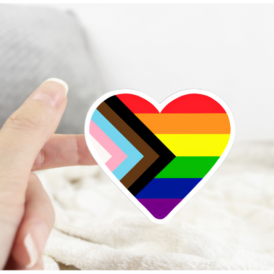 Heart Pride Flag Sticker