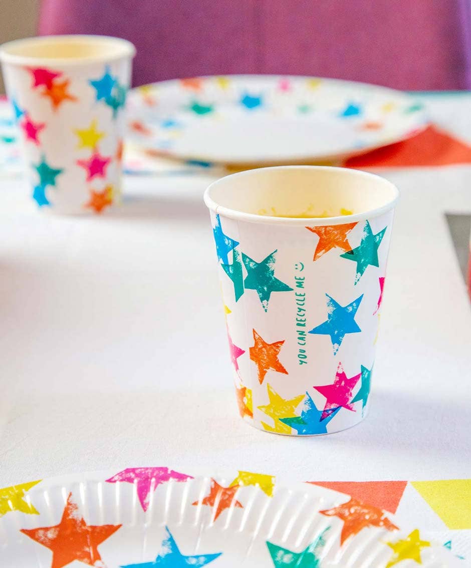 Birthday Brights Star, Home Recyclable Paper Cup With Card