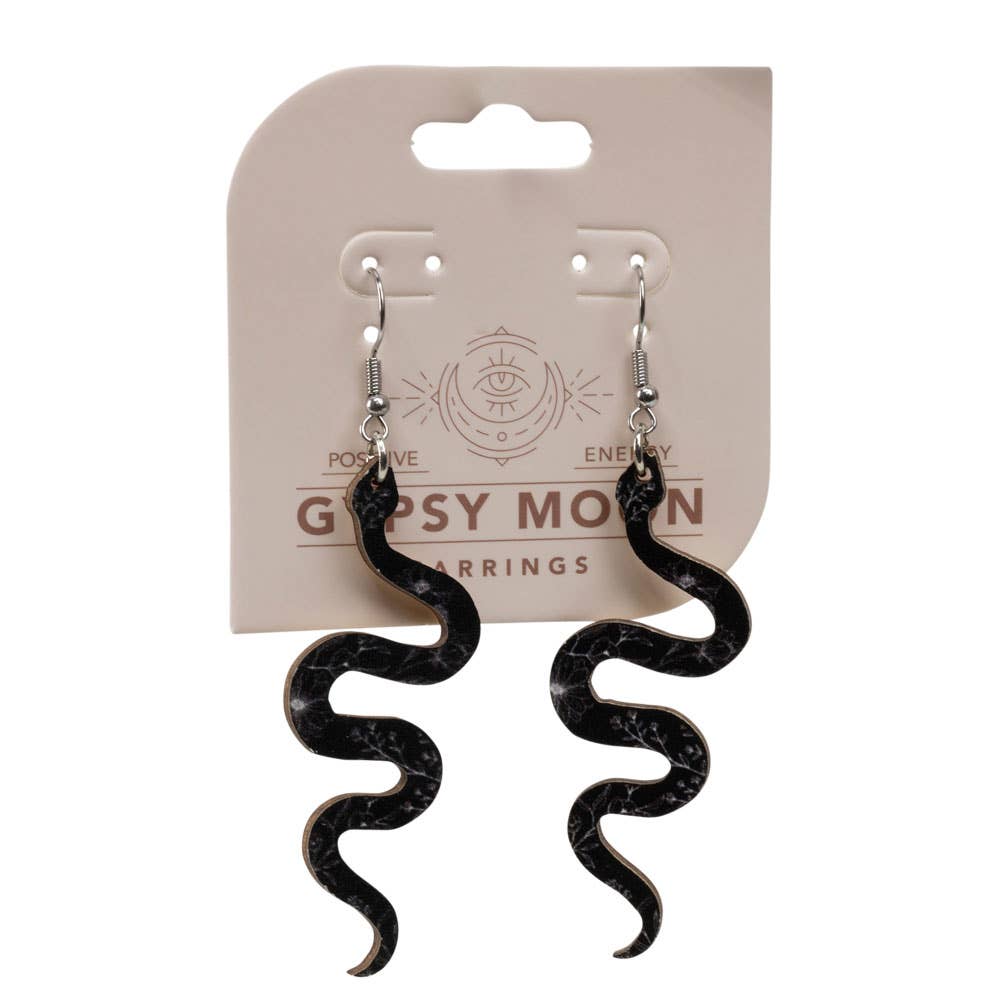 Snake Wood Earrings